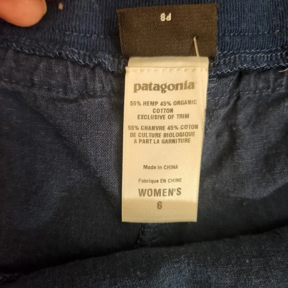 Patagonia Women's Island Midi Skirt Organic Hemp and Cotton Size 6